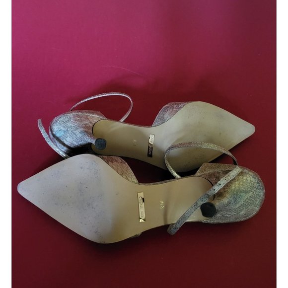 An Marino Shiny Star Metallic Python MLT Gold Size 8 High Heel Shoes - Picture 7 of 7